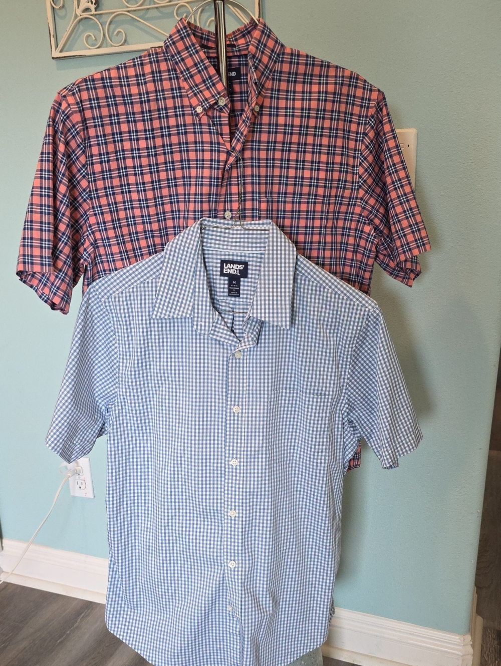 Bundle Lands' End Traditional Fit Men’s Short-Sleeve Button-Up Shirts